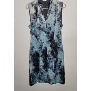 NWT Ellie Tahari Sz 8 Aberdeena Blue Velvet Dress Stratus $148